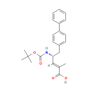 (2E,4R)-5-(1,1'-Biphenyl)-4-yl-4-(((1,1-dimethylethoxy)carbonyl)amino)-2-methyl-2-pentenoic acid