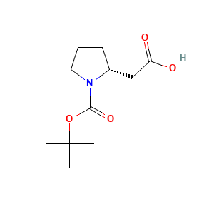 2-((2R)-1-((tert-butoxy)carbonyl)pyrrolidin-2-yl)acetic acid
