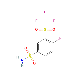 4-Fluoro-3-((trifluoromethyl)sulfonyl)benzenesulfonamide