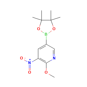 2-Methoxy-3-nitro-5-(4,4,5,5-tetramethyl-1,3,2-dioxaborolan-2-yl)pyridine