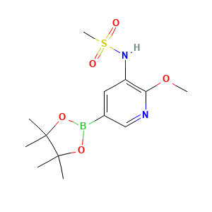 N-(2-Methoxy-5-(4,4,5,5-tetramethyl-1,3,2-dioxaborolan-2-yl)pyridin-3-yl)methanesulfonamide