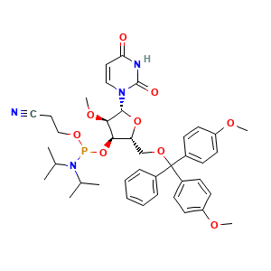 Uridine, 5'-O-[bis(4-methoxyphenyl)phenylmethyl]-2'-O-methyl-, 3'-[2-cyanoethyl N,N-bis(1-methylethyl)phosphoramidite]