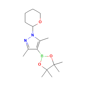 3,5-dimethyl-1-(oxan-2-yl)-4-(tetramethyl-1,3,2-dioxaborolan-2-yl)-1H-pyrazole