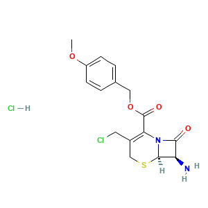 4-methoxybenzyl (6R,7R)-7-amino-3-(chloromethyl)-8-oxo-5-thia-1-azabicyclo[4.2.0]oct-2-ene-2-carboxylate hydrochloride (1:1)