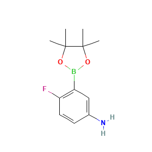 4-Fluoro-3-(4,4,5,5-tetramethyl-1,3,2-dioxaborolan-2-YL)aniline