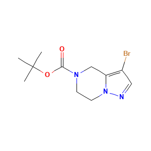 3-Bromo-6,7-dihydro-4H-pyrazolo(1,5-a)pyrazine-5-carboxylic acid tert-butyl ester