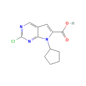 2-Chloro-7-cyclopentyl-7H-pyrrolo[2,3-d]pyrimidine-6-carboxylic acid