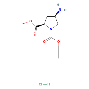 1-tert-butyl 2-methyl (2R,4R)-4-aminopyrrolidine-1,2-dicarboxylate hydrochloride