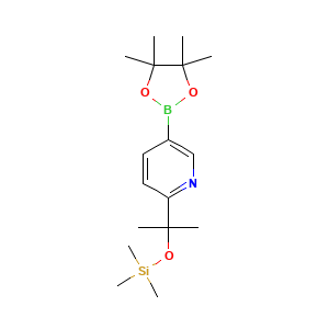 5-(4,4,5,5-Tetramethyl-1,3,2-dioxaborolan-2-yl)-2-{2-[(trimethylsilyl)oxy]propan-2-yl}pyridine