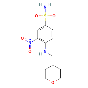 3-Nitro-4-(((tetrahydro-2H-pyran-4-yl) methyl)amino) benzene sulfonamide