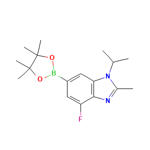 4-Fluoro-2-methyl-1-(1-methylethyl)-6-(4,4,5,5-tetramethyl-1,3,2-dioxaborolan-2-yl)-1H-benzimidazole