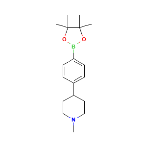 1-Methyl-4-(4-(4,4,5,5-tetramethyl-1,3,2-dioxaborolan-2-yl)phenyl)piperidine