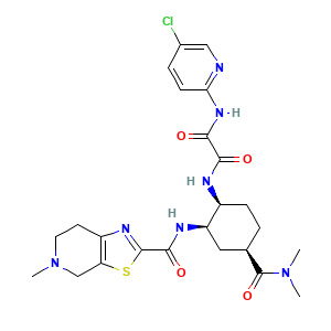 N1-(5-Chloro-2-pyridinyl)-N2-((1S,2R,4R)-4-((dimethylamino)carbonyl)-2-(((4,5,6,7-tetrahydro-5-methylthiazolo(5,4-c)pyridin-2-yl)carbonyl)amino)cyclohexyl)ethanediamide
