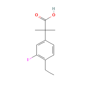 4-Ethyl-3-iodo-alpha,alpha-dimethylbenzeneacetic acid