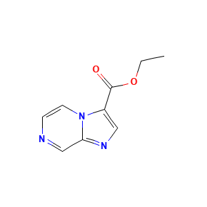 Imidazo(1,2-a)pyrazine-3-carboxylic acid, ethyl ester