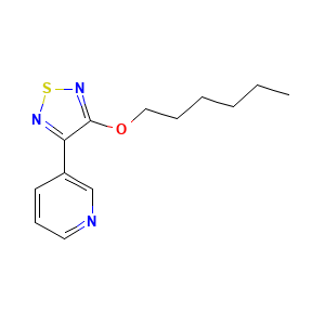 3-(4-(Hexyloxy)-1,2,5-thiadiazol-3-yl)pyridine
