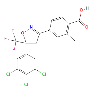 2-Methyl-4-(5-(3,4,5-trichlorophenyl)-5-(trifluoromethyl)-4,5-dihydroisoxazol-3-yl)benzoic acid