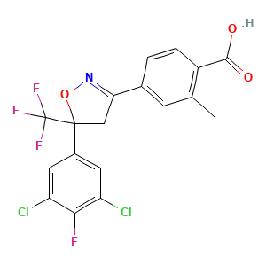 4-(5-(3,5-Dichloro-4-fluorophenyl)-5-(trifluoromethyl)-4,5-dihydroisoxazol-3-yl)-2-methylbenzoic acid