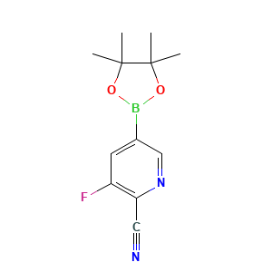 3-Fluoro-5-(4,4,5,5-tetramethyl-1,3,2-dioxaborolan-2-yl)pyridine-2-carbonitrile