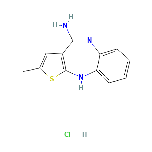 10H-Thieno[2,3-b][1,5]benzodiazepin-4-amine, 2-methyl-, hydrochloride (1:1)