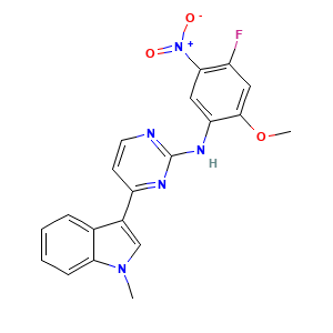 N-(4-Fluoro-2-methoxy-5-nitrophenyl)-4-(1-methyl-1H-indol-3-yl)pyrimidin-2-amine
