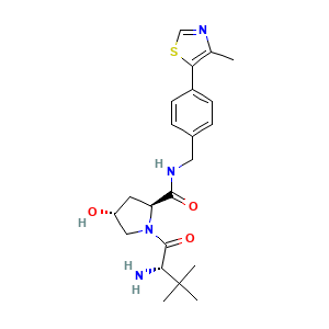 (2S,4R)-1-[(2S)-2-amino-3,3-dimethylbutanoyl]-4-hydroxy-N-{[4-(4-methyl-1,3-thiazol-5-yl)phenyl]methyl}pyrrolidine-2-carboxamide