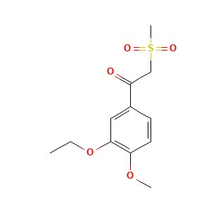 1-(3-Ethoxy-4-methoxyphenyl)-2-(methylsulfonyl)ethanone