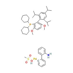 Dicyclohexyl(3,6-dimethoxy-2',4',6'-tris(propan-2-yl)-(1,1'-biphenyl)-2-yl)phosphane; (2'-amino-(1,1'-biphenyl)-2-yl)palladio methanesulfonate