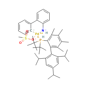 Methanesulfonato(2-di-t-butylphosphino-3,4,5,6-tetramethyl-2',4',6'-tri-i-propylbiphenyl)(2'-amino-1,1'-biphenyl-2-yl)palladium(II)