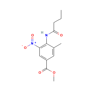 4-Butyrylamino-3-methyl-5-nitrobenzoic acid methyl ester