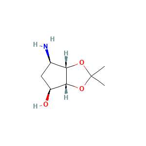 (3aR,4S,6R,6aS)-6-amino-2,2-dimethyltetrahydro-3aH-cyclopenta(d)(1,3)dioxol-4-ol
