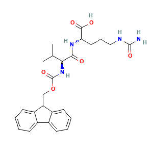(S)-2-((S)-2-((((9H-fluoren-9-yl)methoxy)carbonyl)amino)-3-methylbutanamido)-5-ureidopentanoic acid
