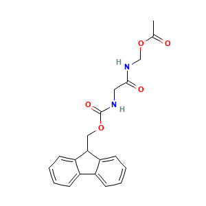 Carbamic acid, N-(2-(((acetyloxy)methyl)amino)-2-oxoethyl)-, 9H-fluoren-9-ylmethyl ester