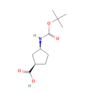 (1R,3S)-3-(((tert-butoxy)carbonyl)amino)cyclopentane-1-carboxylic acid