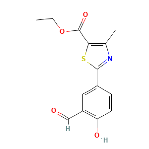 5-Thiazolecarboxylic acid, 2-(3-formyl-4-hydroxyphenyl)-4-methyl-, ethyl ester