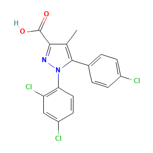 5-(4-Chlorophenyl)-1-(2,4-dichlorophenyl)-4-methyl-1H-pyrazole-3-carboxylic acid