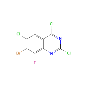 7-Bromo-2,4,6-trichloro-8-fluoroquinazoline