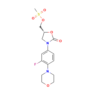(3-(3-Fluoro-4-morpholinophenyl)-2-oxooxazolidin-5-yl)methyl methanesulfonate, (R)-
