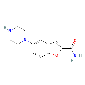 5-(Piperazin-1-yl)benzofuran-2-carboxamide