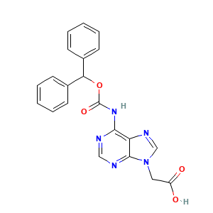 (6-Benzhydryloxycarbonylamino-purin-9-yl)-acetic acid
