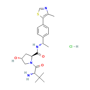 L-Prolinamide, 3-methyl-L-valyl-4-hydroxy-N-((1S)-1-(4-(4-methyl-5-thiazolyl)phenyl)ethyl)-, hydrochloride (1:1), (4R)-