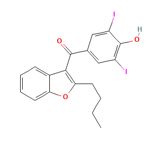 (2-Butylbenzofuran-3-yl) (4-hydroxy-3,5-diiodophenyl) ketone
