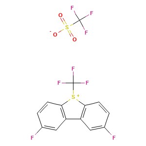 2,8-Difluoro-5-(trifluoromethyl)-5H-dibenzo(b,d)thiophen-5-ium Trifluoromethanesulfonate