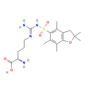 N5-[[[(2,3-Dihydro-2,2,4,6,7-pentamethyl-5-benzofuranyl)sulfonyl]amino]iminomethyl]-L-ornithine