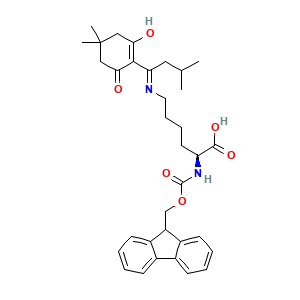 (2S)-2-(9H-Fuoren-9-ylmethoxycarbonylamino)-6-((1-(2-hydroxy-4,4-dimethyl-6-oxocyclohexen-1-yl)-3-methylbutylidene)amino)hexanoic acid