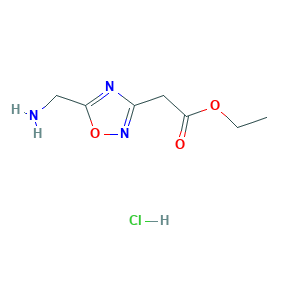 Ethyl 2-(5-(aminomethyl)-1,2,4-oxadiazol-3-yl)acetate hydrochloride
