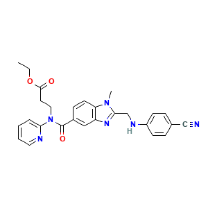 Ethyl 3-(((2-(((4-cyanophenyl)amino)methyl)-1-methyl-1H-benzimidazol-5-yl)carbonyl)pyridin-2-ylamino)propionate