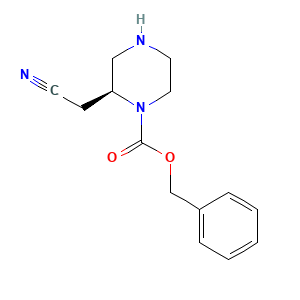 1-Piperazinecarboxylic acid, 2-(cyanomethyl)-, phenylmethyl ester, (2S)-