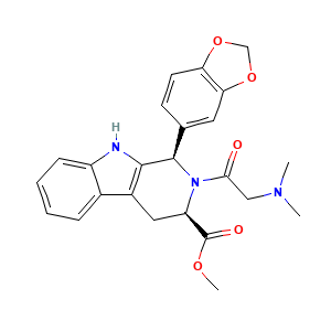 (1R,3R)-Methyl 1-(benzo[d][1,3]dioxol-5-yl)-2-(2-(dimethylamino)acetyl)-2,3,4,9-tetrahydro-1H-pyrido[3,4-b]indole-3-carboxylate
