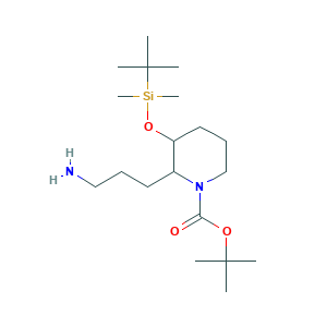 Tert-butyl 2-(3-aminopropyl)-3-[tert-butyl(dimethyl)silyl]oxypiperidine-1-carboxylate
